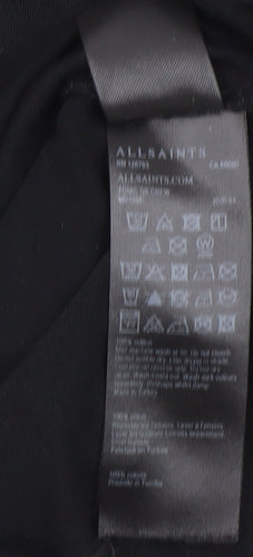 AllSaints Men’s Black Cotton Crew Neck Short Sleeve T-Shirt Size L