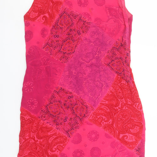 Your 6th Sense Women's Pink Paisley Sheath Dress Size 14