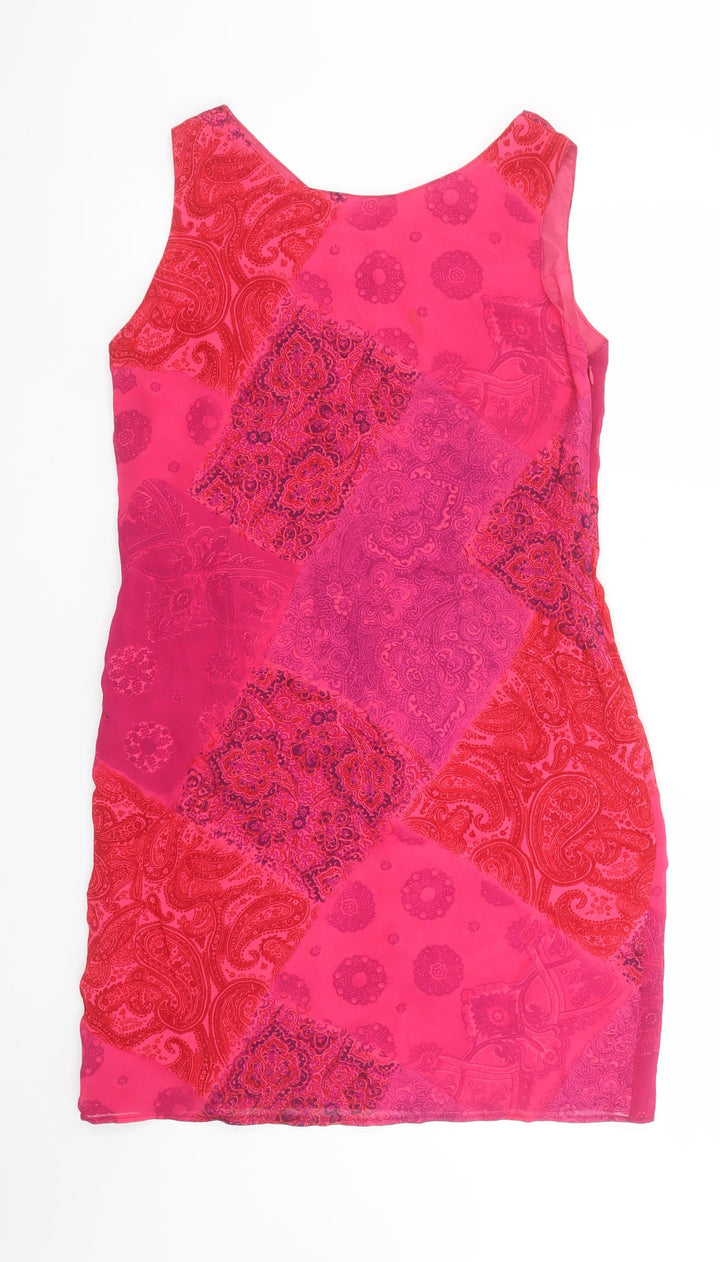 Your 6th Sense Women's Pink Paisley Sheath Dress Size 14