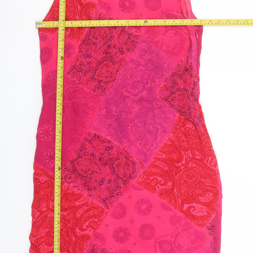 Your 6th Sense Women's Pink Paisley Sheath Dress Size 14