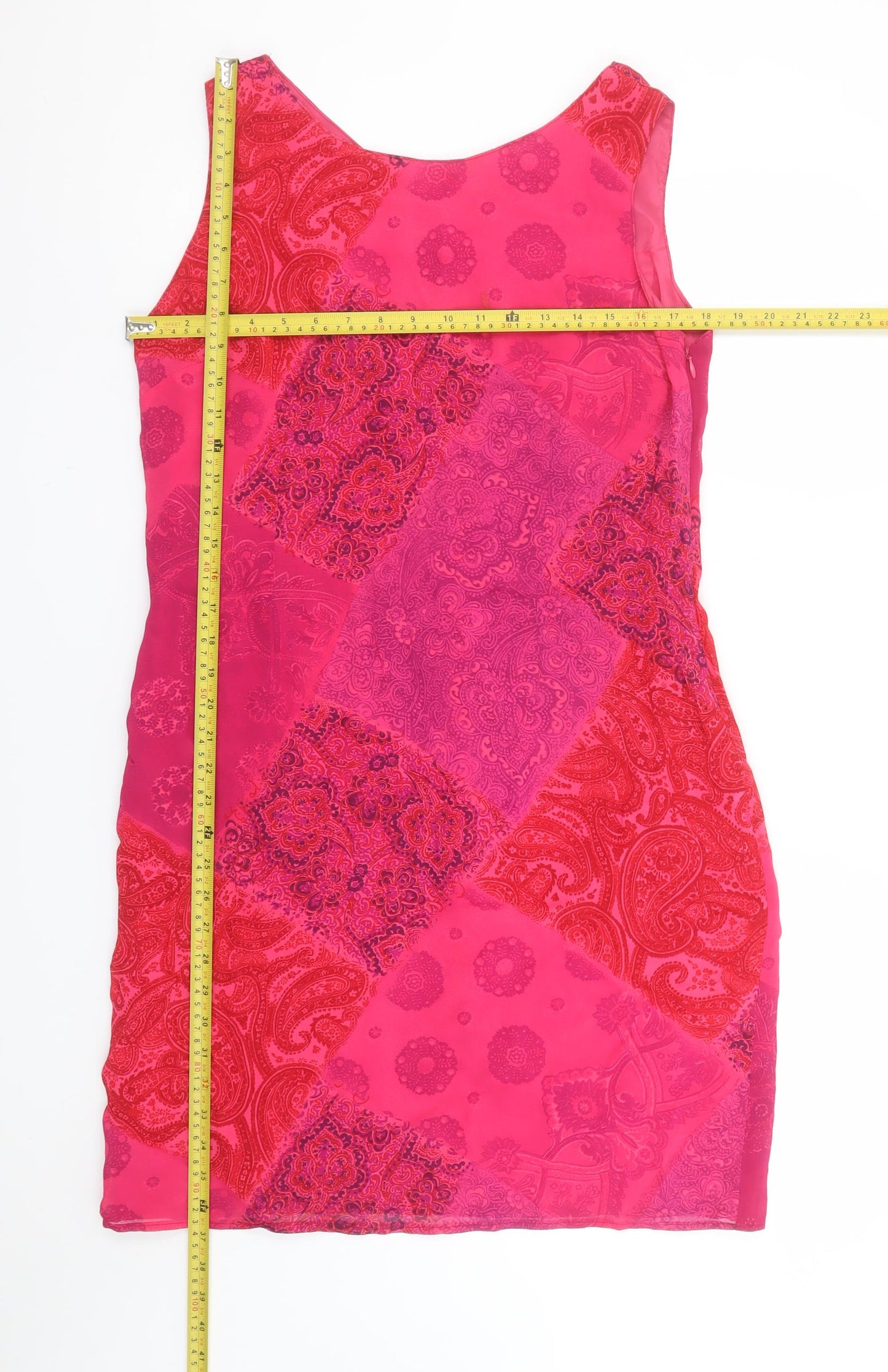 Your 6th Sense Women's Pink Paisley Sheath Dress Size 14