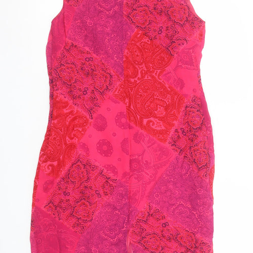 Your 6th Sense Women's Pink Paisley Sheath Dress Size 14