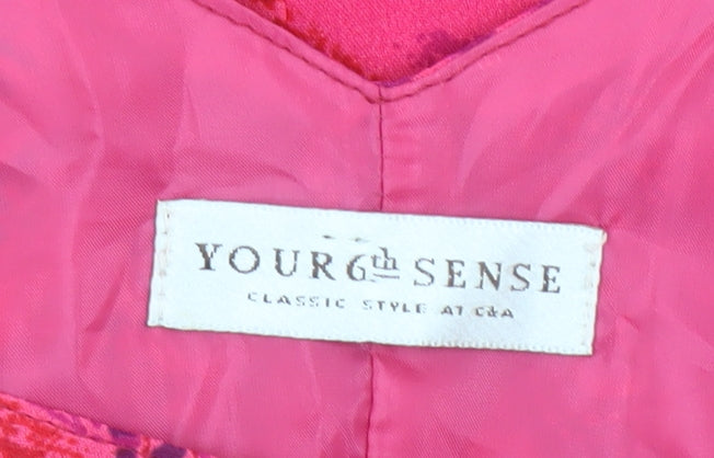 Your 6th Sense Women's Pink Paisley Sheath Dress Size 14