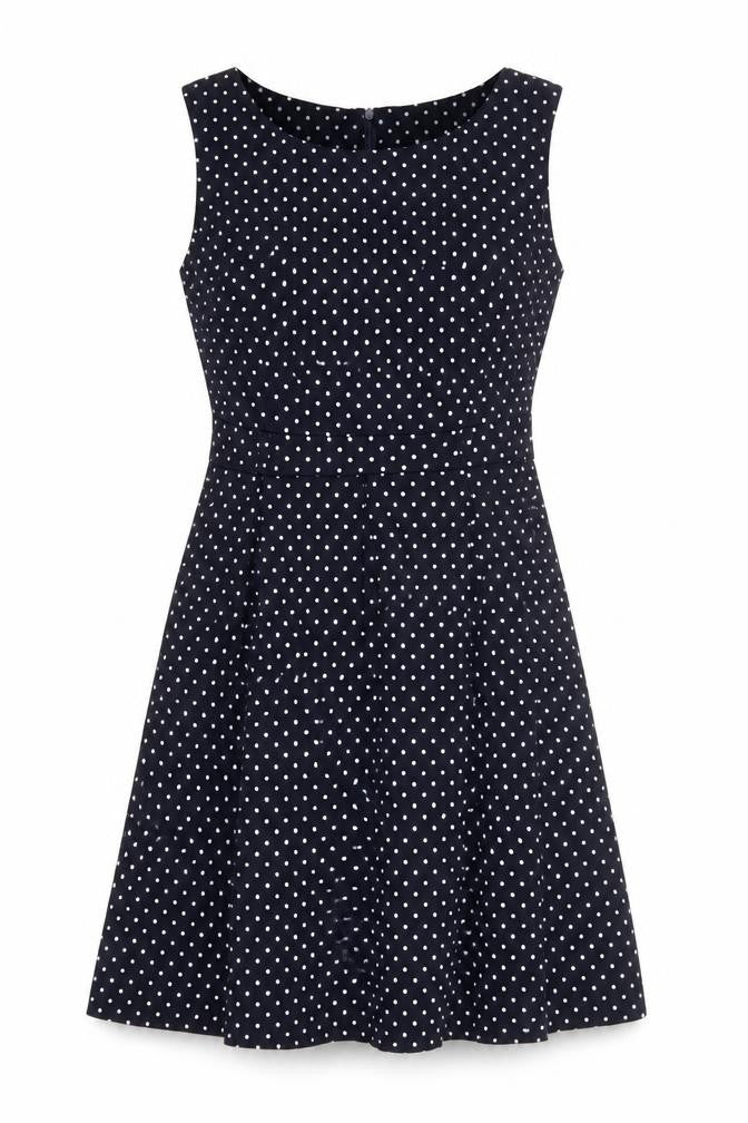 Izabel London Women’s Blue Polka Dot Fit & Flare Dress Size 12