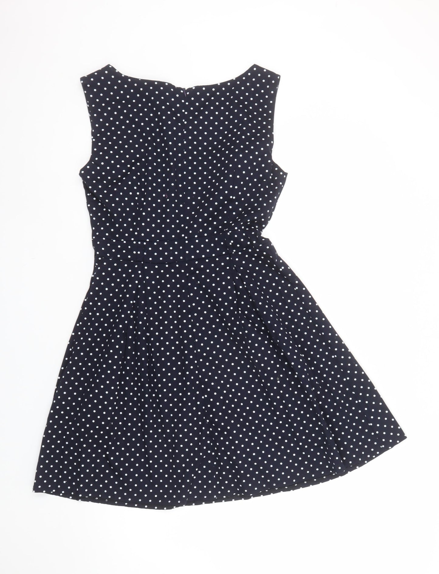 Izabel London Women’s Blue Polka Dot Fit & Flare Dress Size 12