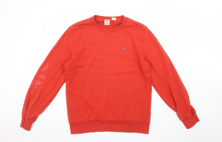 Levi's Men's Red Crew Neck Pullover Sweatshirt Size S Classic Fit