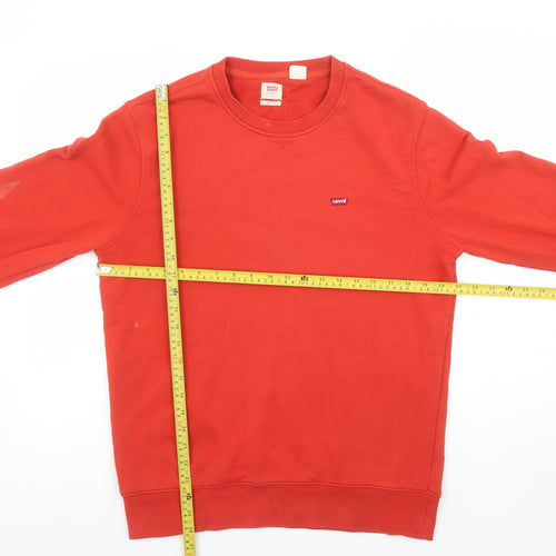 Levi's Men's Red Crew Neck Pullover Sweatshirt Size S Classic Fit