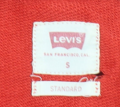 Levi's Men's Red Crew Neck Pullover Sweatshirt Size S Classic Fit