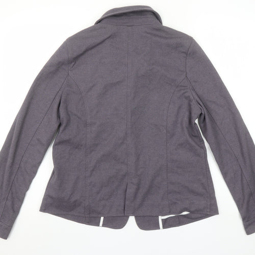 Dickins & Jones Women’s Grey Cotton Blend Blazer UK 10 Single-Breasted Jacket
