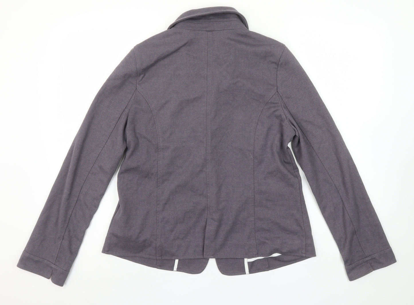 Dickins & Jones Women’s Grey Cotton Blend Blazer UK 10 Single-Breasted Jacket