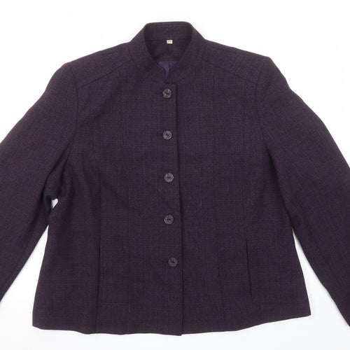 Style by EWM Women’s Purple Suit Jacket Size 18 Classic Lined Blazer