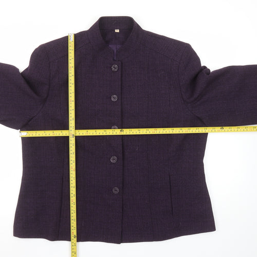 Style by EWM Women’s Purple Suit Jacket Size 18 Classic Lined Blazer