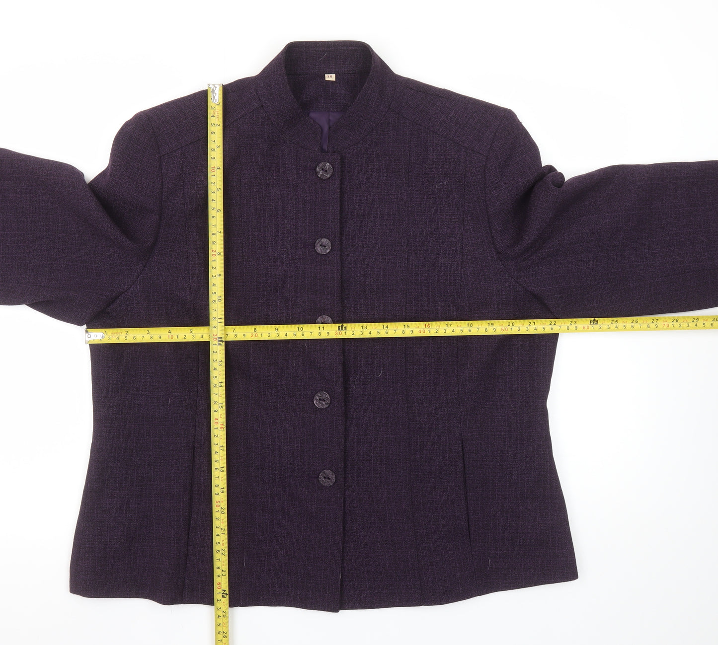 Style by EWM Women’s Purple Suit Jacket Size 18 Classic Lined Blazer