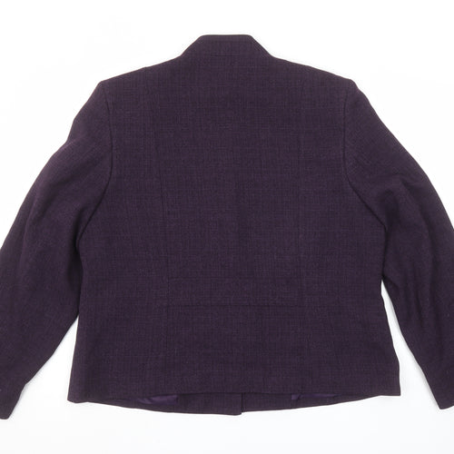 Style by EWM Women’s Purple Suit Jacket Size 18 Classic Lined Blazer