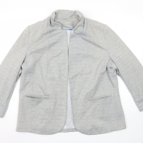 Wallis Women’s Grey Shawl Collar Blazer Jacket Size 16