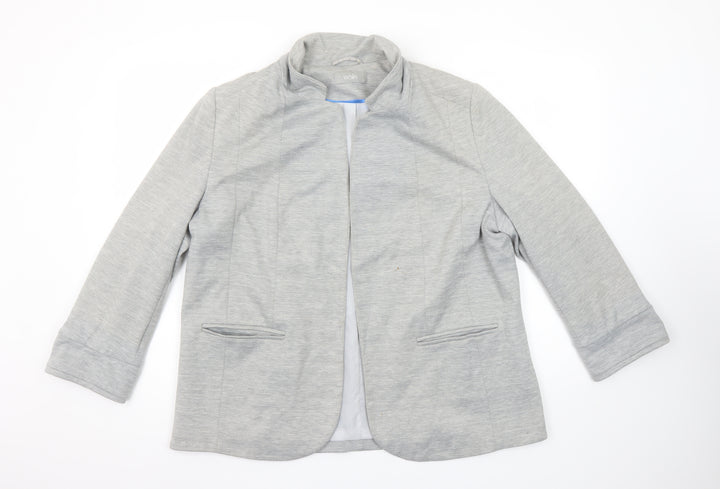 Wallis Women’s Grey Shawl Collar Blazer Jacket Size 16