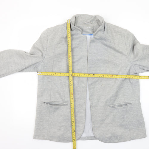 Wallis Women’s Grey Shawl Collar Blazer Jacket Size 16