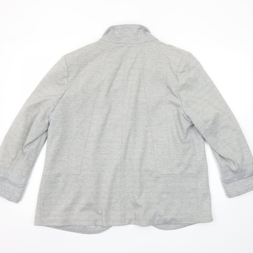 Wallis Women’s Grey Shawl Collar Blazer Jacket Size 16