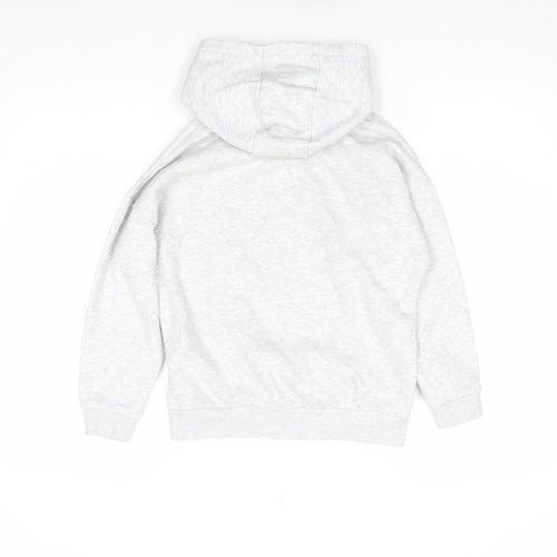 Disney Girls Grey Stitch Pullover Hoodie 6 Years Fleece Long Sleeve