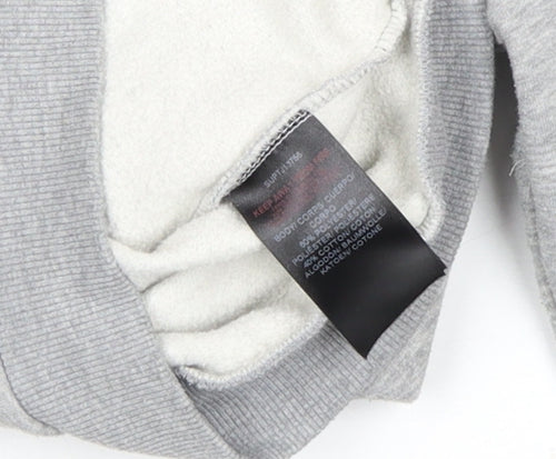 Supply & Demand Boys Grey Full Zip Hoodie 10-12 Years American Flag Design