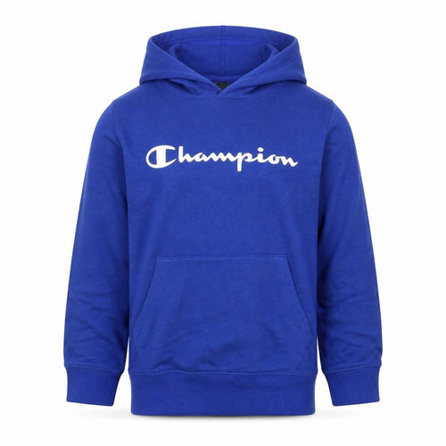 Champion Boys Blue Pullover Hoodie 11-12 Years Logo Fleece Sweatshirt