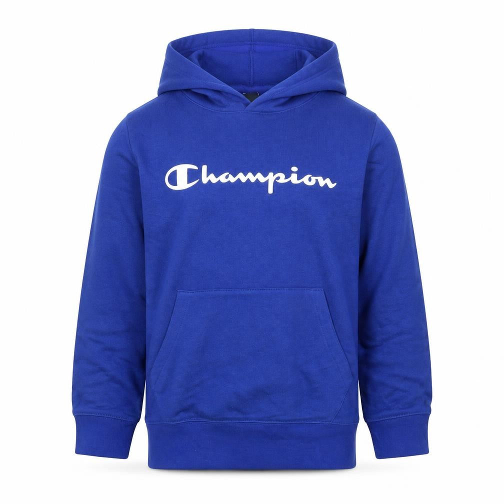 Champion Boys Blue Pullover Hoodie 11-12 Years Logo Fleece Sweatshirt