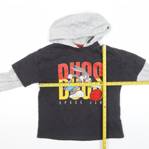 Marks and Spencer Boys Black Space Jam Hoodie 8-9 Years Pullover