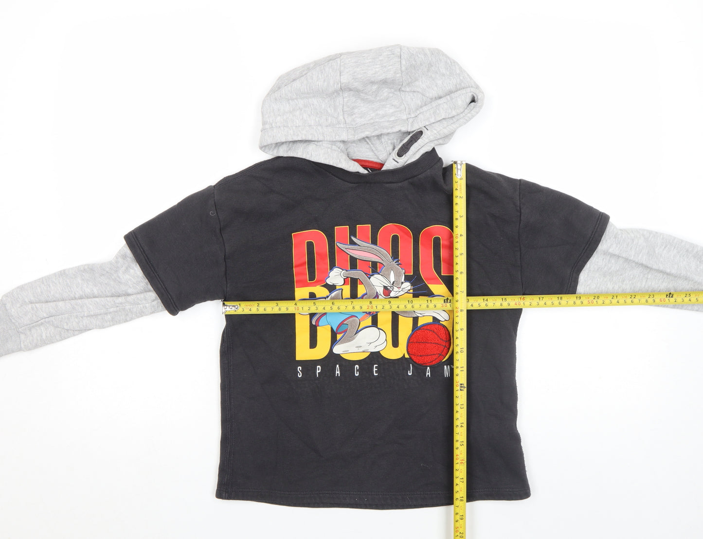 Marks and Spencer Boys Black Space Jam Hoodie 8-9 Years Pullover