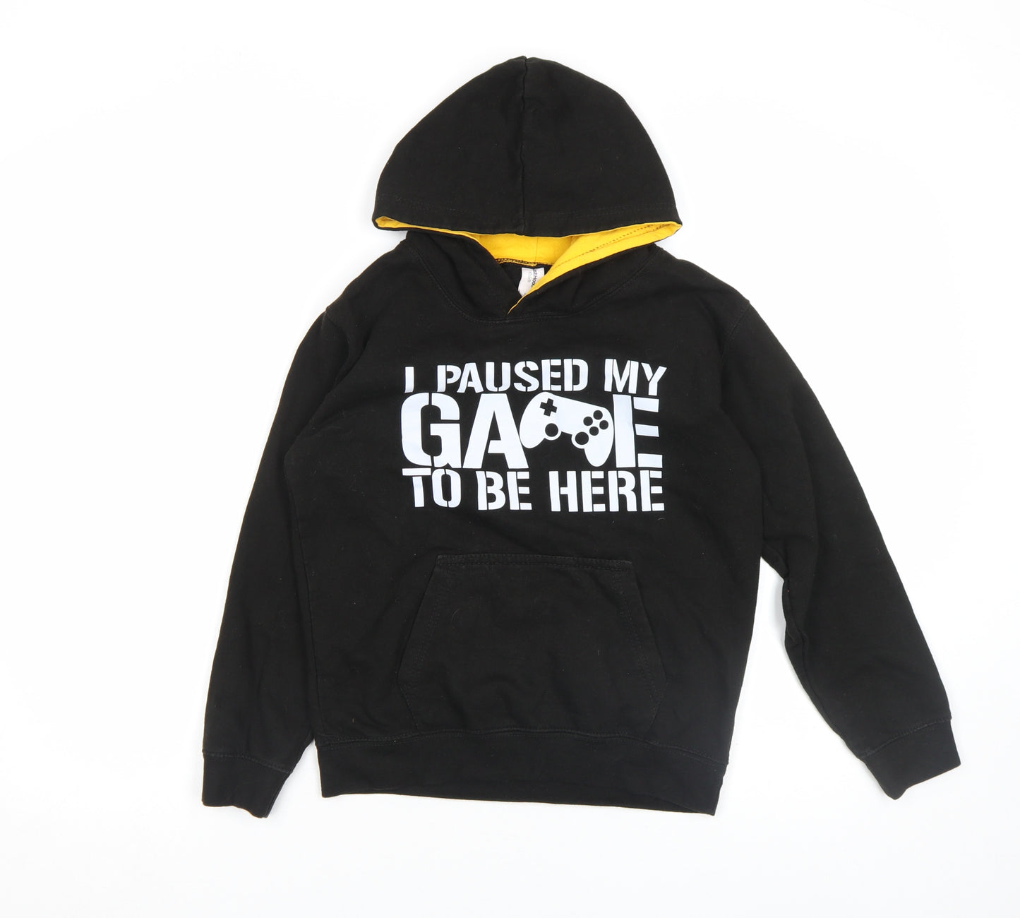 Just Hoods Boys Black Pullover Gaming Hoodie L (9-11 Years)