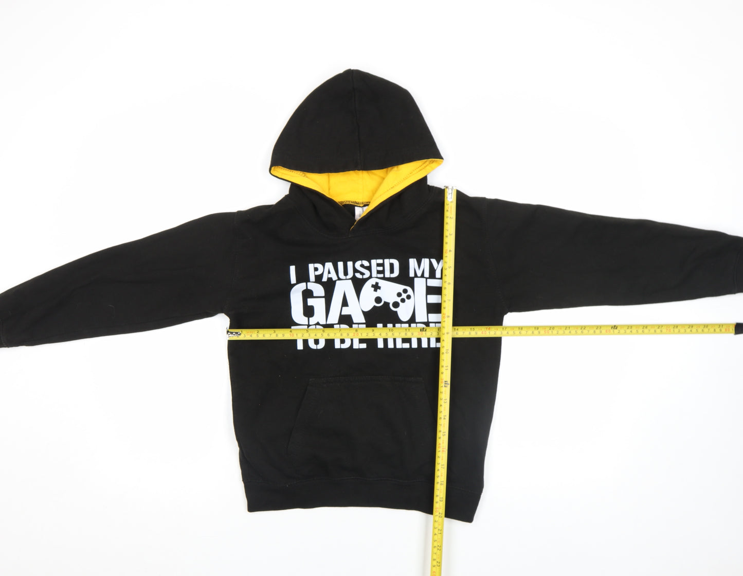 Just Hoods Boys Black Pullover Gaming Hoodie L (9-11 Years)