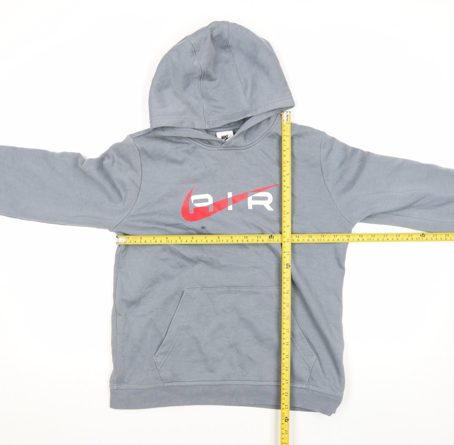 Nike Boys Grey Air Logo Pullover Hoodie XL 158-170cm Long Sleeve Fleece