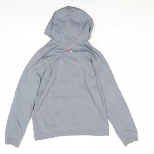 Nike Boys Grey Air Logo Pullover Hoodie XL 158-170cm Long Sleeve Fleece