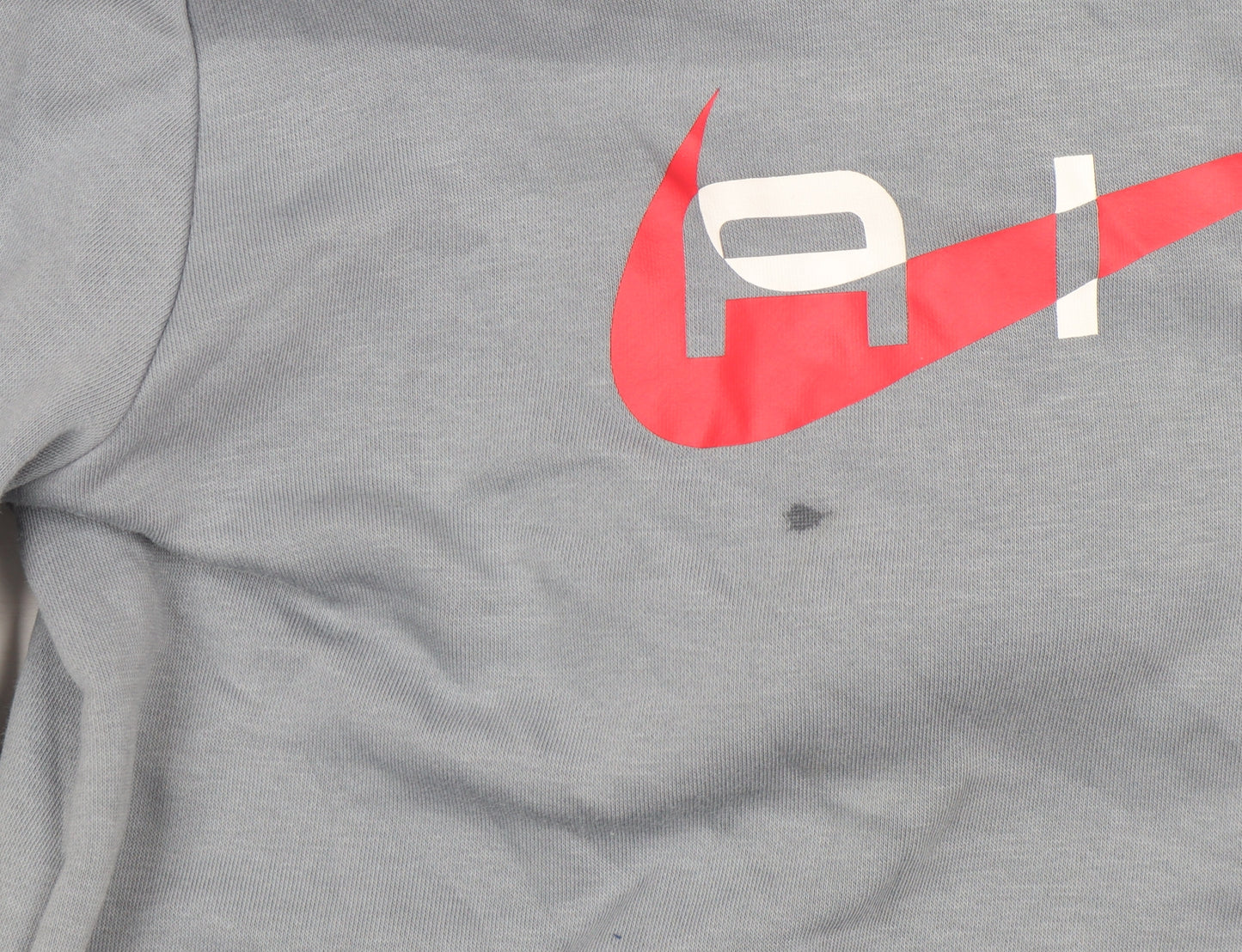 Nike Boys Grey Air Logo Pullover Hoodie XL 158-170cm Long Sleeve Fleece