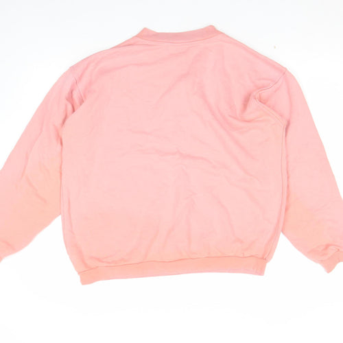 s.Oliver Womens Pink Graphic Pullover Sweatshirt Size M