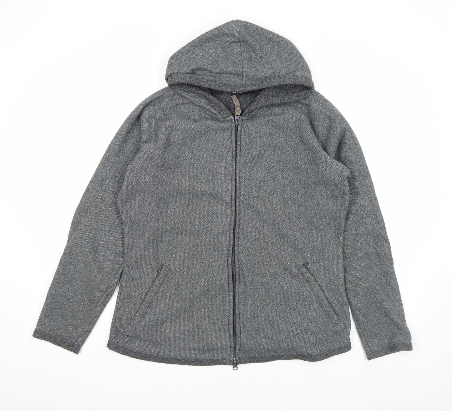 Peter Storm Women's Grey Full Zip Fleece Hoodie Size 14 Polyester Outdoor