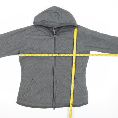 Peter Storm Women's Grey Full Zip Fleece Hoodie Size 14 Polyester Outdoor
