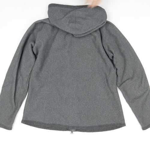 Peter Storm Women's Grey Full Zip Fleece Hoodie Size 14 Polyester Outdoor