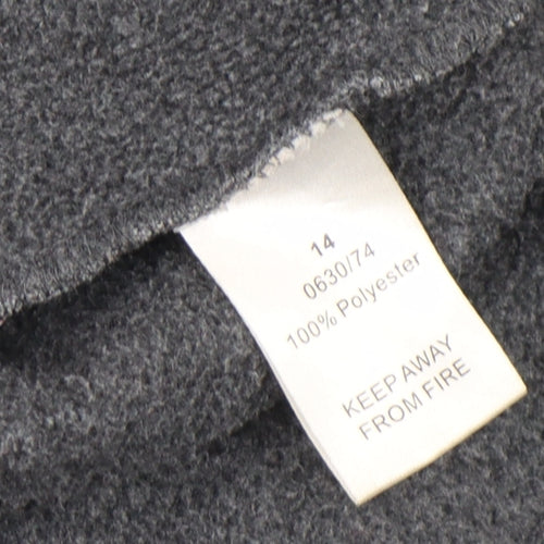 Peter Storm Women's Grey Full Zip Fleece Hoodie Size 14 Polyester Outdoor
