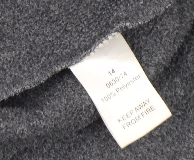 Peter Storm Women's Grey Full Zip Fleece Hoodie Size 14 Polyester Outdoor