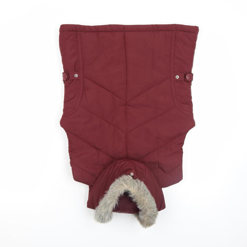 Woodland Active Outfitters Womens Burgundy Hooded Puffer Waistcoat M