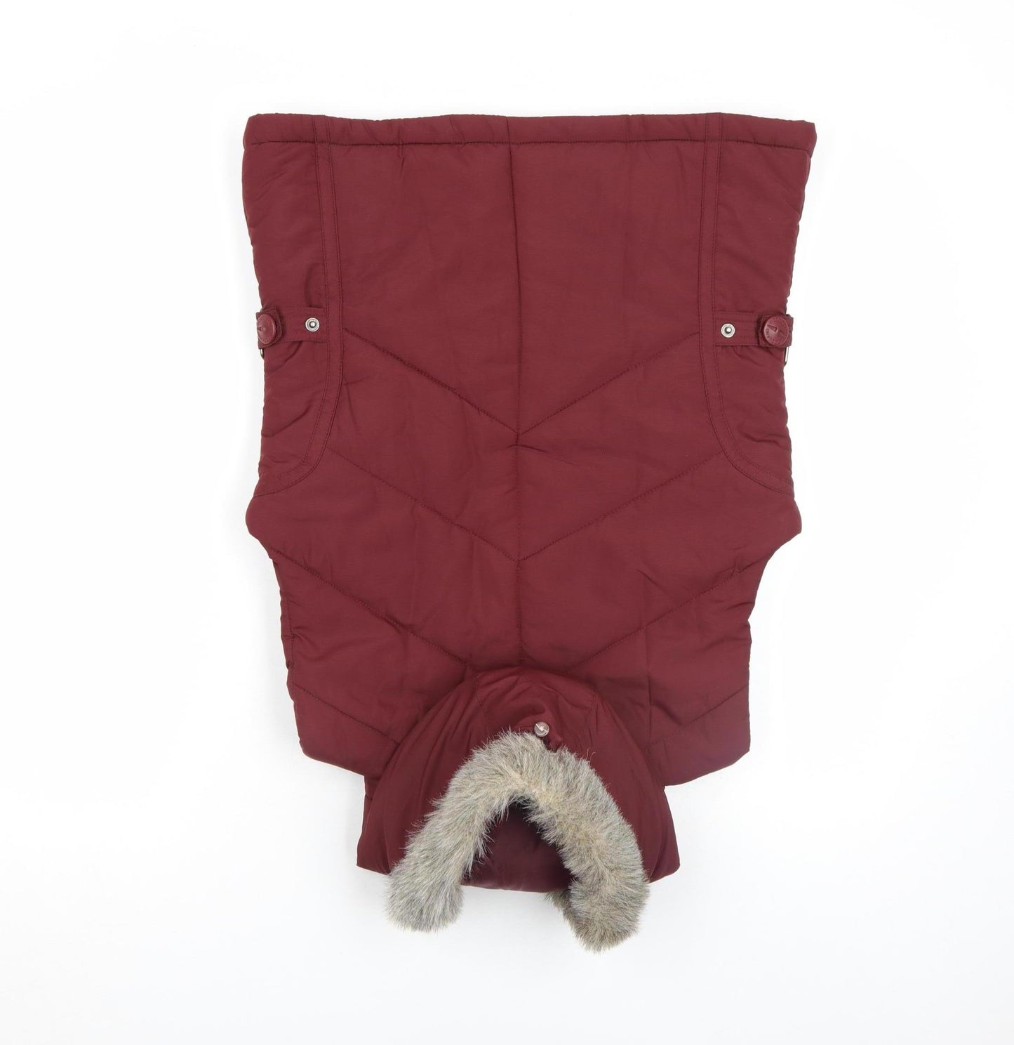 Woodland Active Outfitters Womens Burgundy Hooded Puffer Waistcoat M