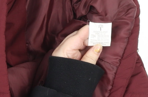 Woodland Active Outfitters Womens Burgundy Hooded Puffer Waistcoat M
