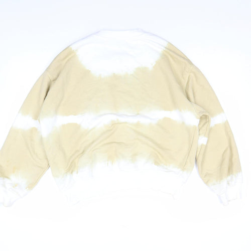 Marks and Spencer Men's Beige Tie Dye Sweatshirt Size S
