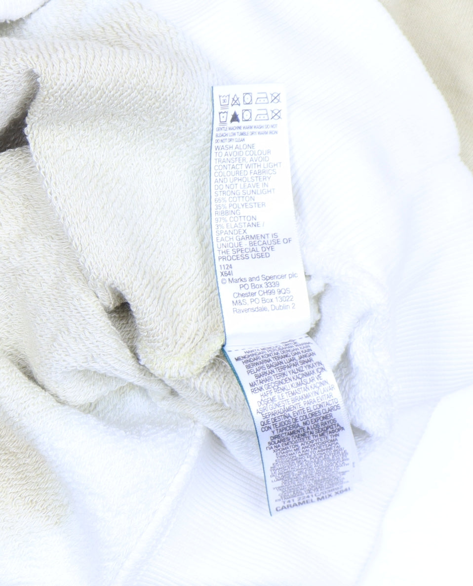 Marks and Spencer Men's Beige Tie Dye Sweatshirt Size S