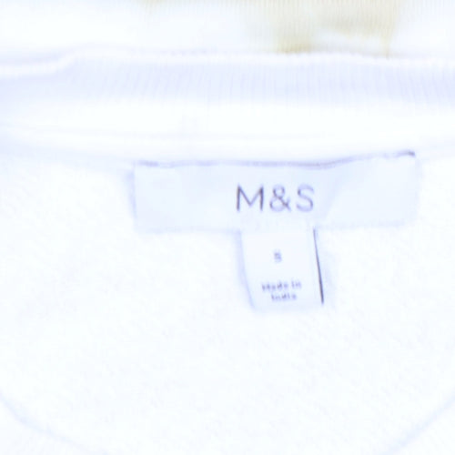 Marks and Spencer Men's Beige Tie Dye Sweatshirt Size S