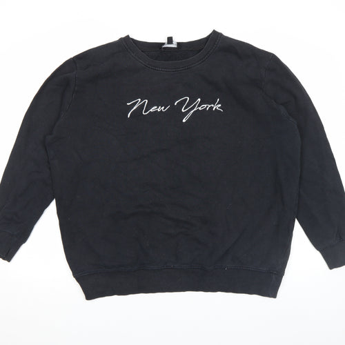 Capsule Unisex Black New York Graphic Pullover Sweatshirt M