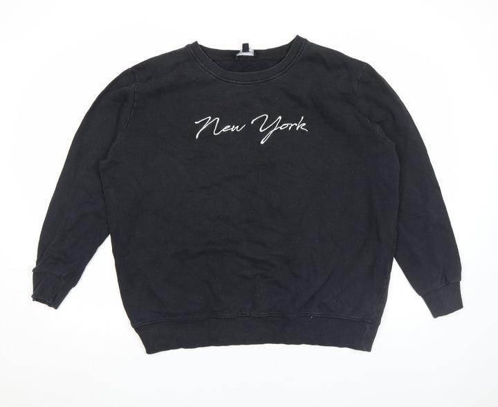 Capsule Unisex Black New York Graphic Pullover Sweatshirt M