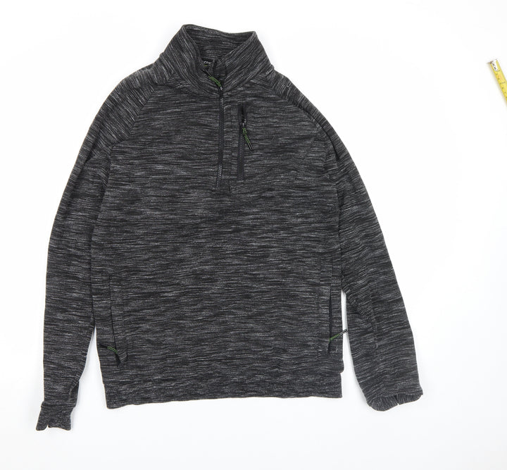 Next Men's Grey 1/4 Zip Pullover Sweatshirt Size M