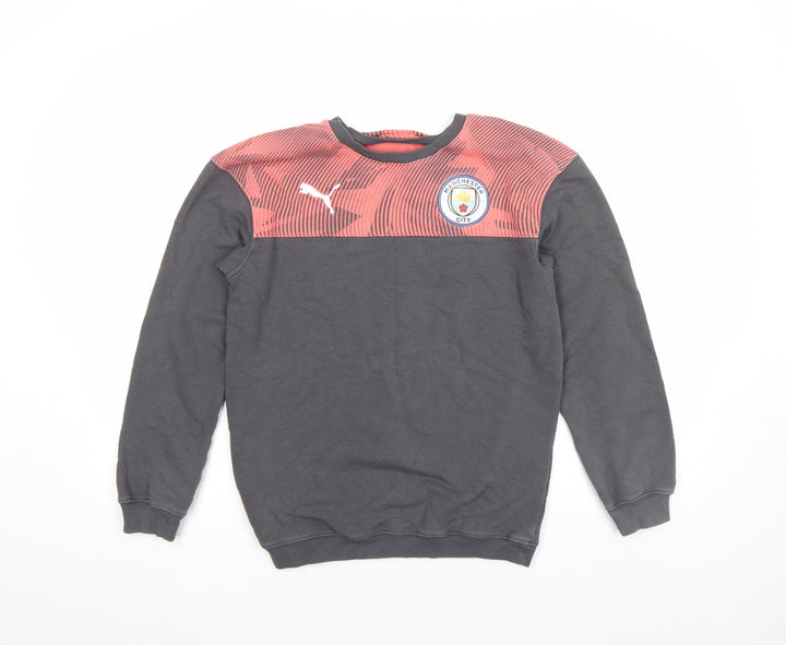 Puma Boys Grey Manchester City Pullover Sweatshirt 13-14 Years