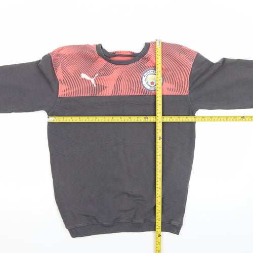 Puma Boys Grey Manchester City Pullover Sweatshirt 13-14 Years
